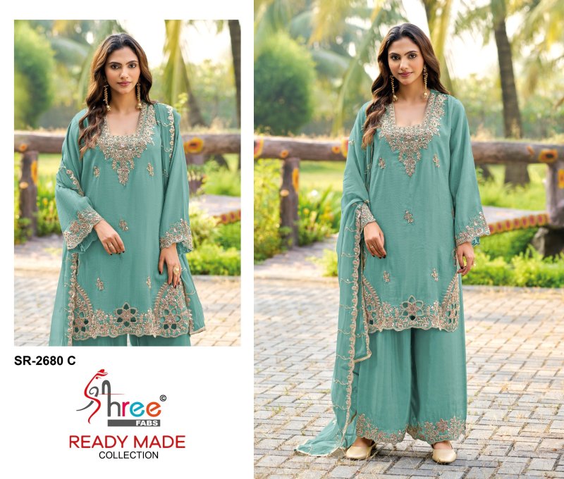 Sr 2680 A To D By Shree Viscose Tissue Readymade Pakistani Suits 